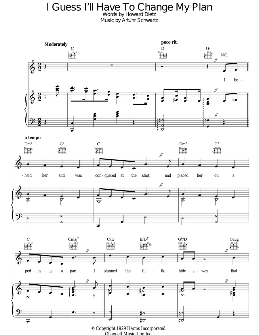 I Guess I'll Have To Change My Plan Guitar scores gallery preview page 1