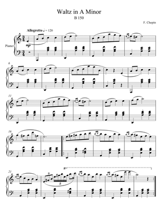 Book cover for Chopin Waltz BI. 150 in A minor Op. Posth.