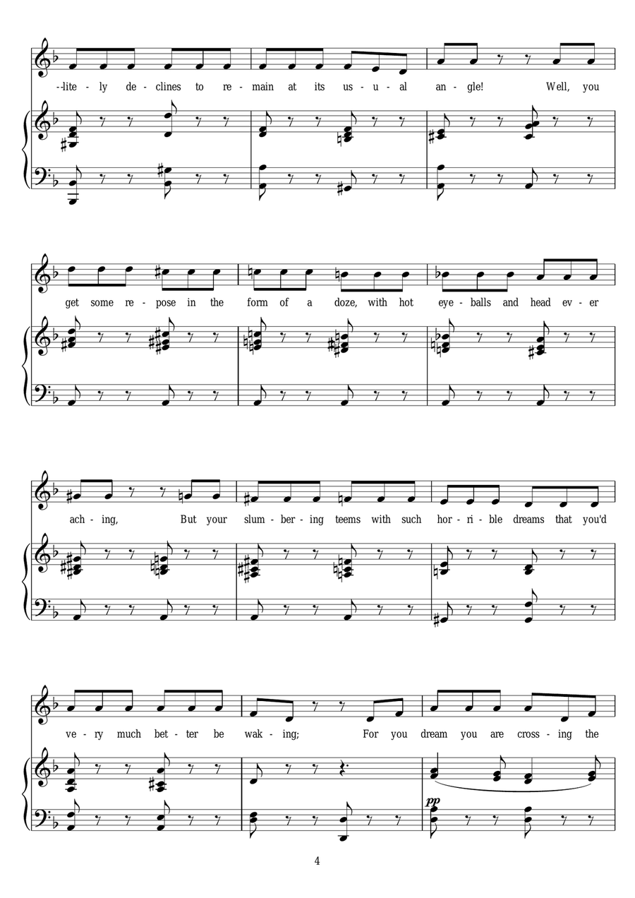 The Nightmare Song Piano, Vocal scores gallery preview page 4
