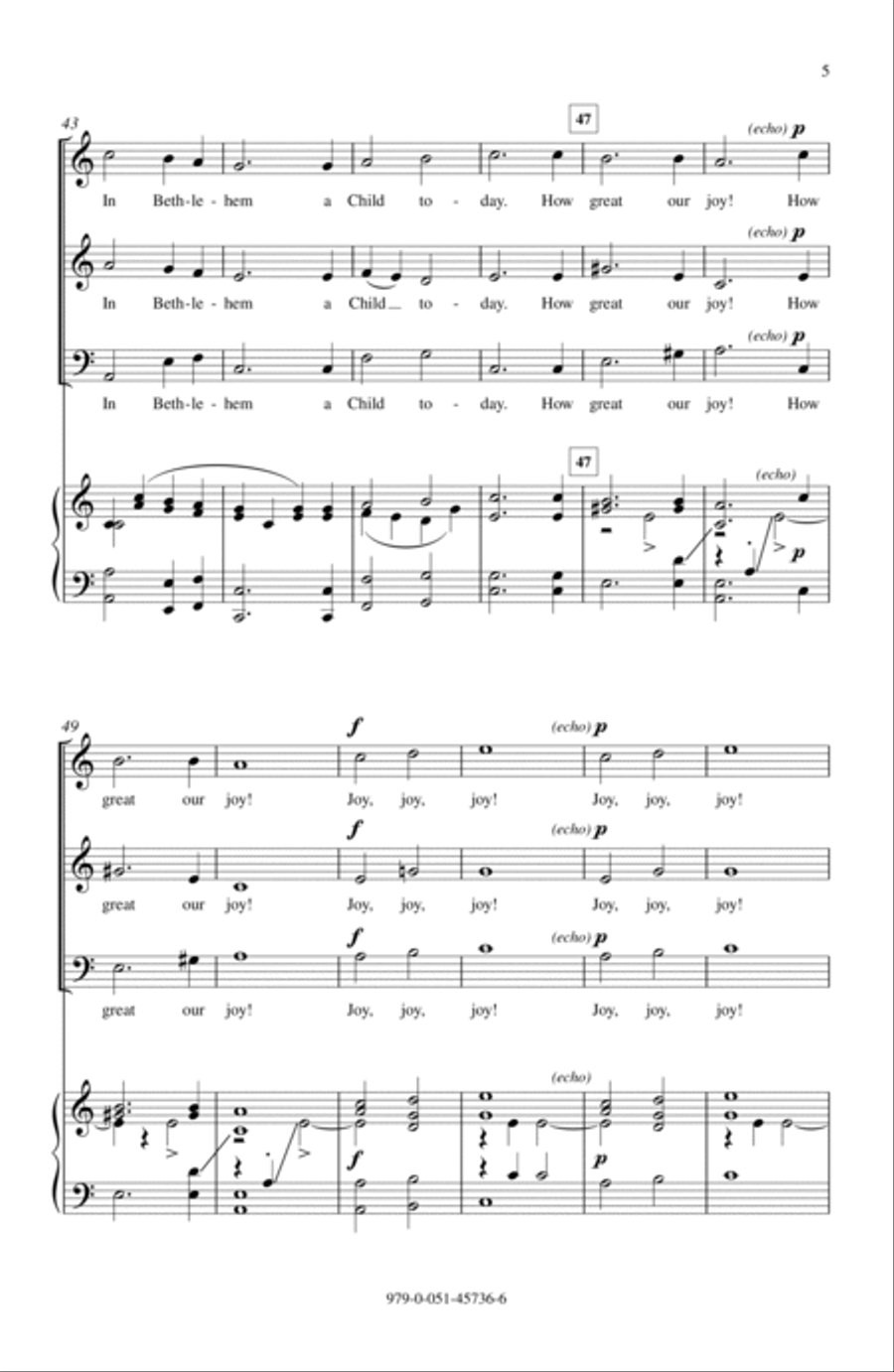Three Noels 3-Part scores gallery preview page 4