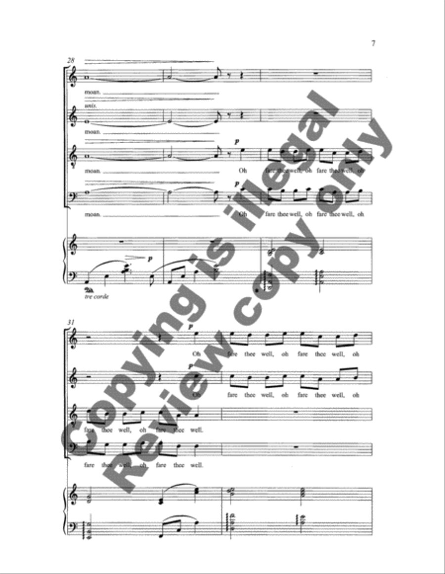 Love By the Water: 2. Fare Thee Well 4-Part scores gallery preview page 13