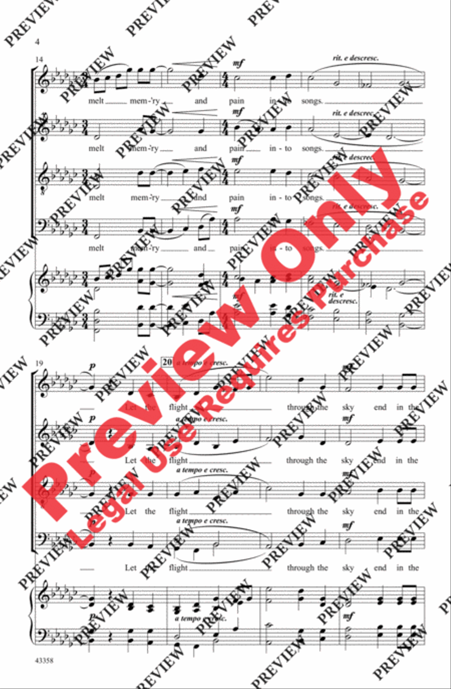 Peace, My Heart Peace, My Heart 4-Part scores gallery preview page 4