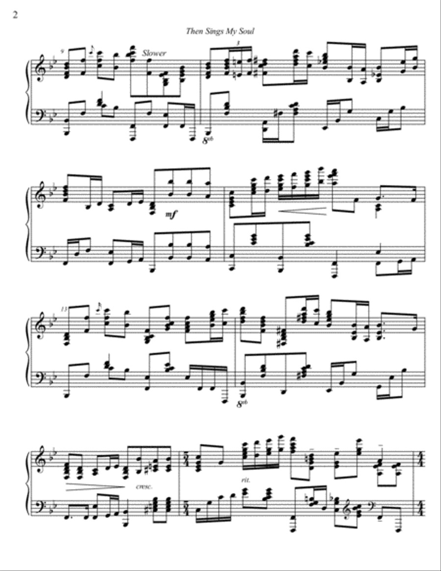 Then Sings My Soul Piano Solo scores gallery preview page 2