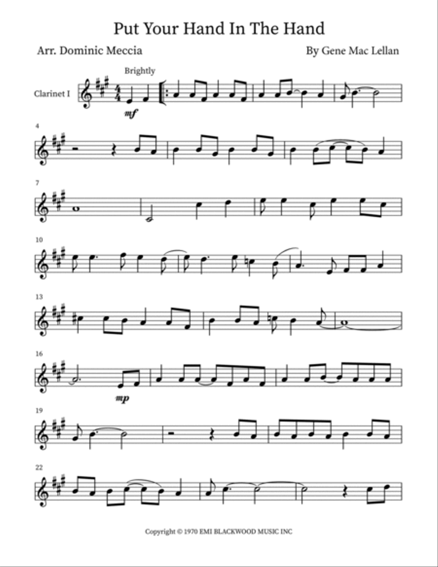 Put Your Hand In The Hand Woodwind Quartet scores gallery preview page 5