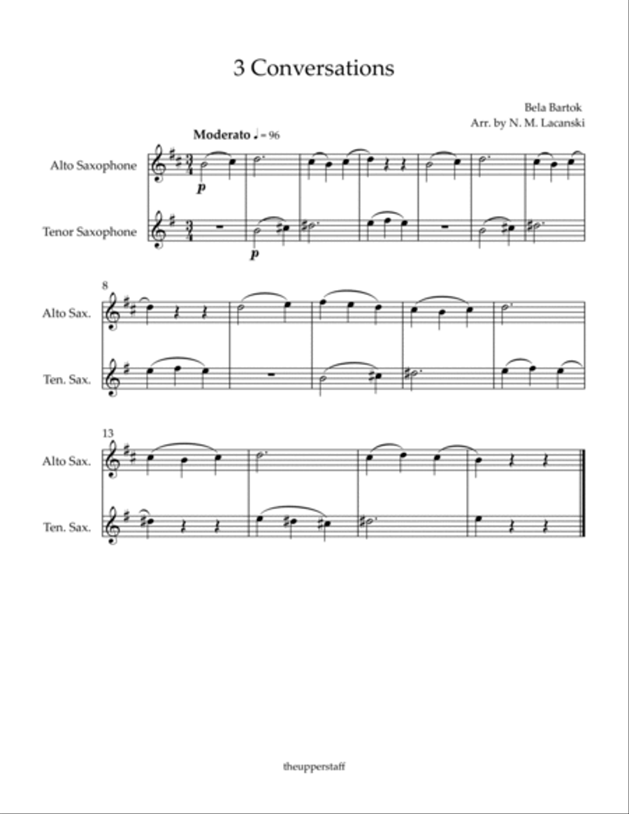 3 Conversations Woodwind Duet scores gallery preview page 2