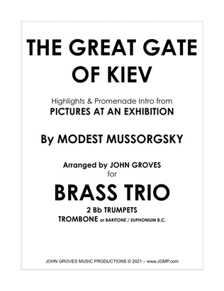 The Great Gate Kiev from Pictures at an Exhibition - 2 Trumpet, Trombone (Brass Trio)