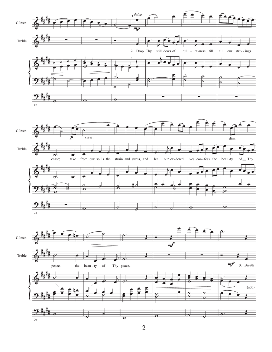 Dear Lord and Father of Mankind Unison Choir scores gallery preview page 2