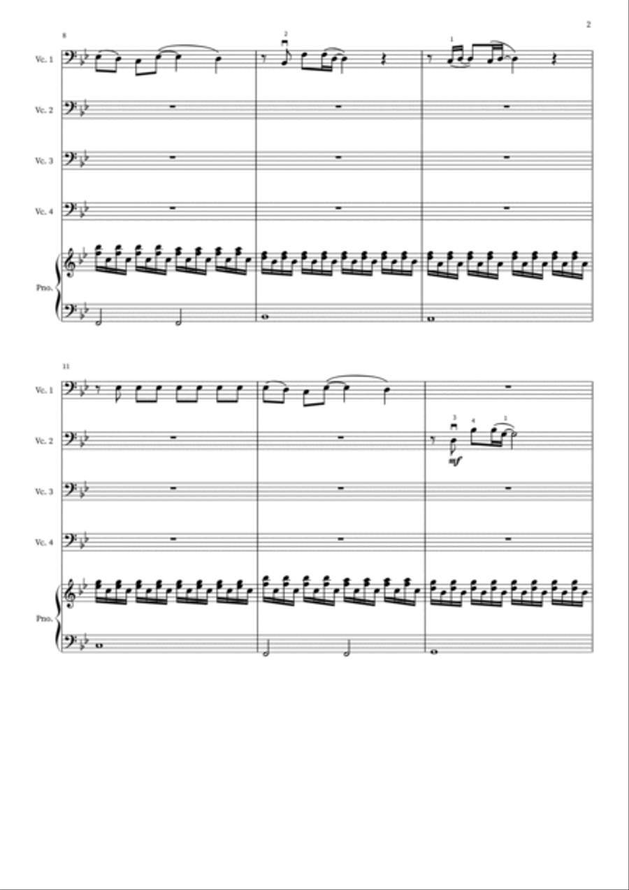 Somewhere Only We Know Piano Solo scores gallery preview page 2