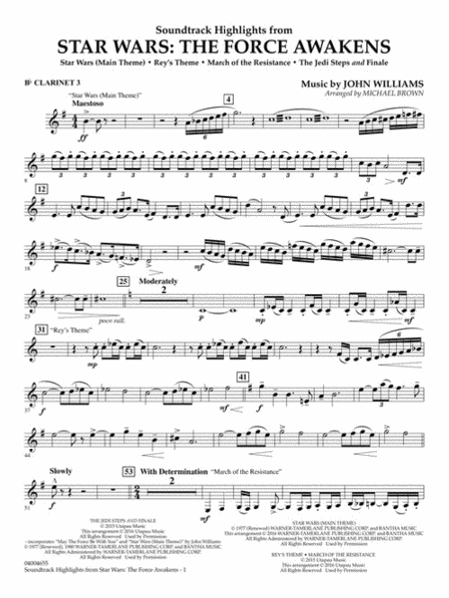 Soundtrack Highlights from Star Wars: The Force Awakens Concert Band scores gallery preview page 6