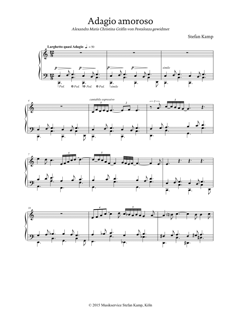 Adagio amoroso Adagio amoroso Piano Solo scores gallery preview page 1