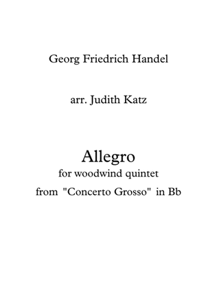 Book cover for Allegro - for woodwind quintet