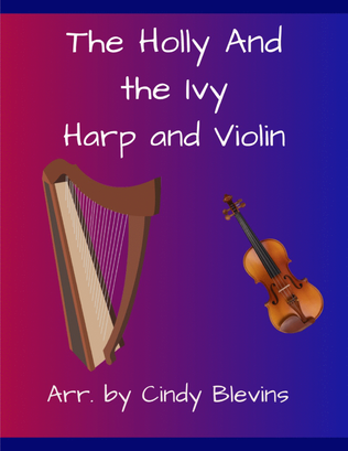 Book cover for The Holly and the Ivy, for Harp and Violin