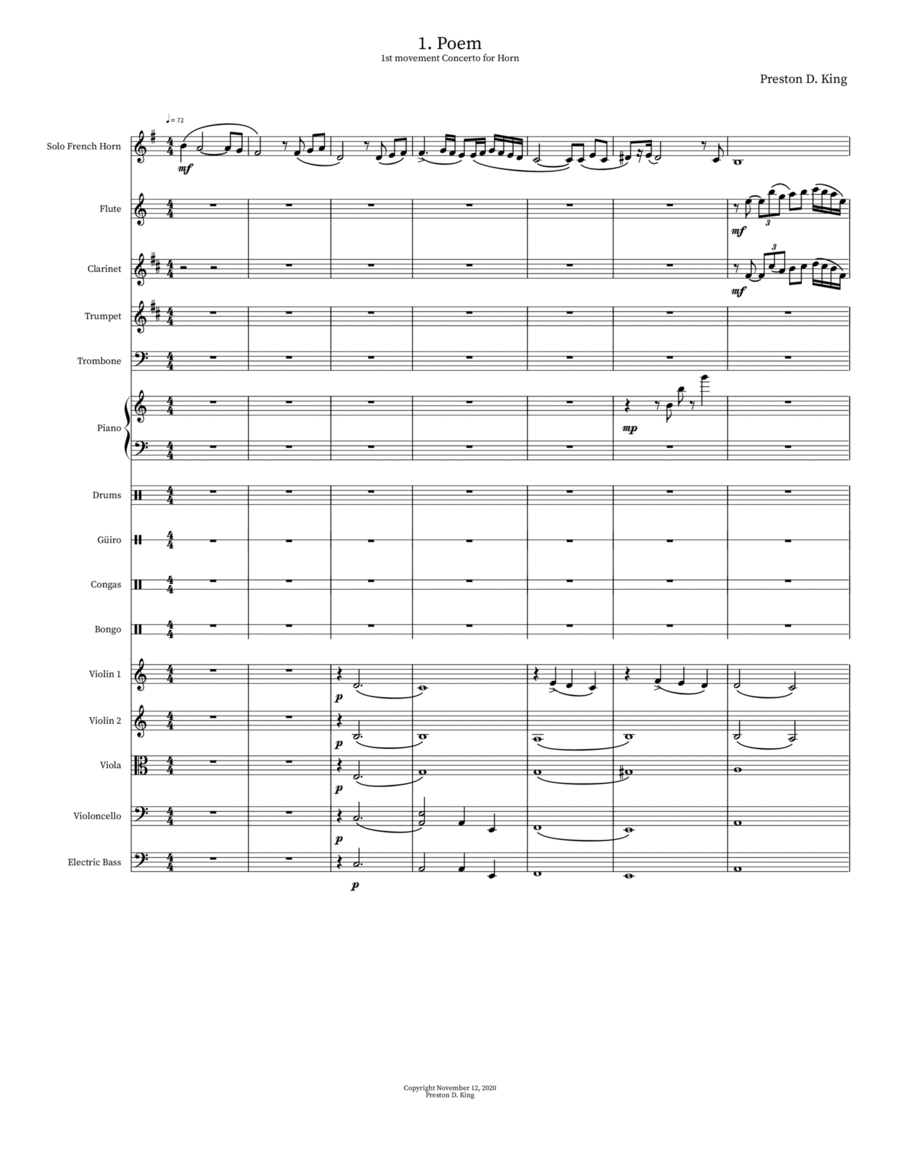 1. Poem Orchestra scores gallery preview page 1
