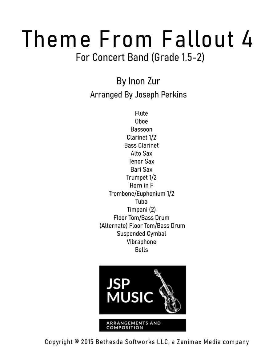 Theme From Fallout(R) 4 Concert Band scores gallery preview page 1
