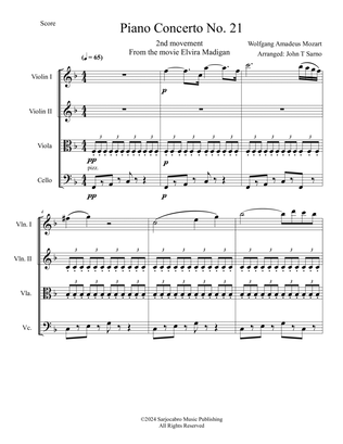 Piano Concerto No. 21 2nd movement. Elvira Madiga theme