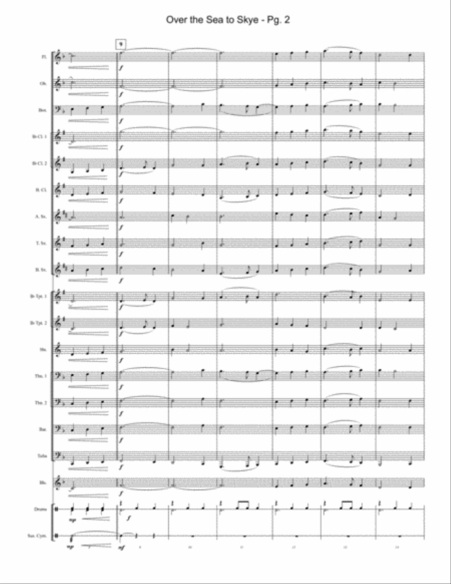 Over the Sea to Skye Concert Band scores gallery preview page 3