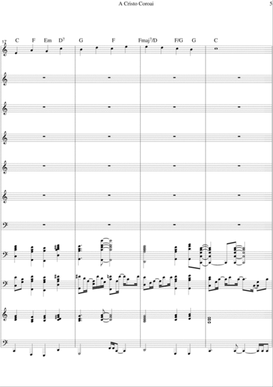 A Cristo Coroai - Score Only Concert Band scores gallery preview page 5