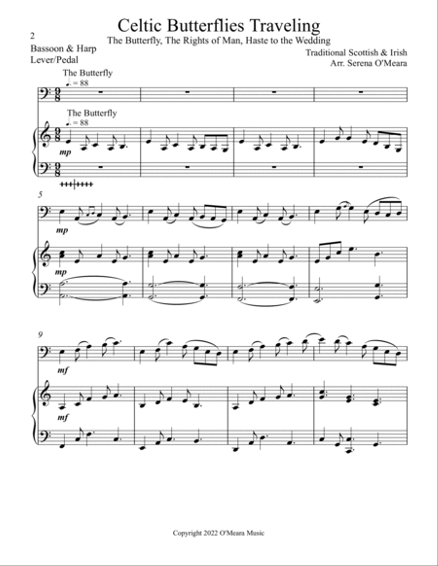Celtic Butterflies Traveling, Duet for Bassoon and Harp image number null