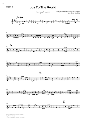Joy To The World - String Quartet (Individual Parts)
