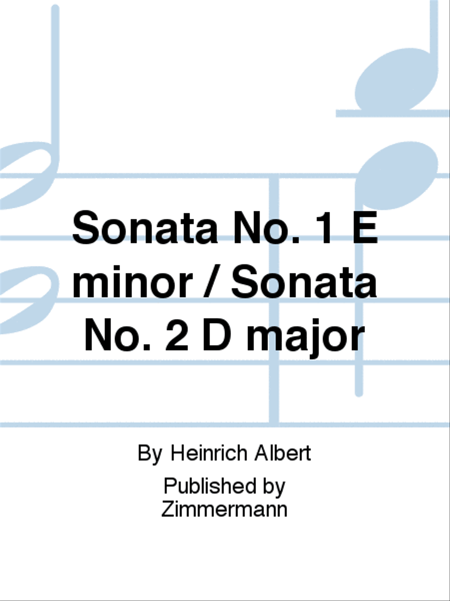Sonata No. 1 E minor / Sonata No. 2 D major Classical Guitar scores gallery preview page 1
