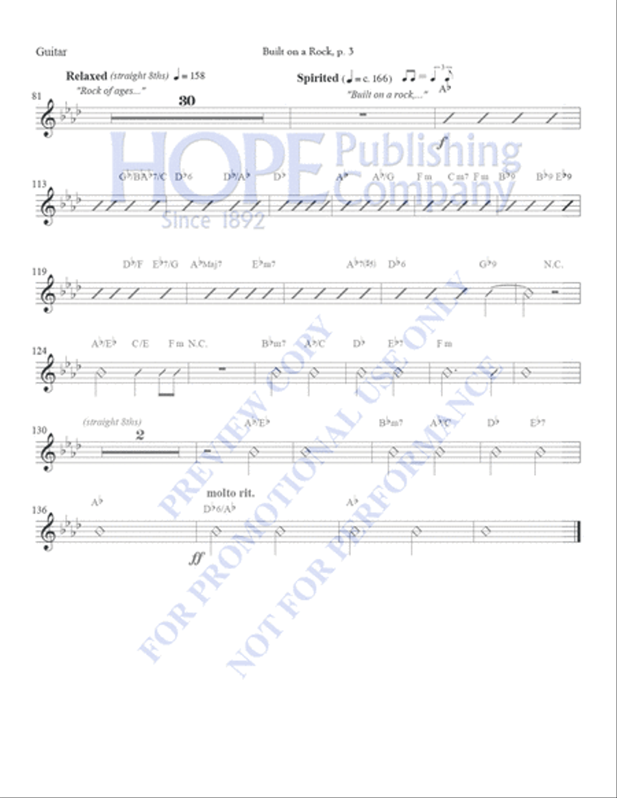 Built on a Rock 4-Part scores gallery preview page 4