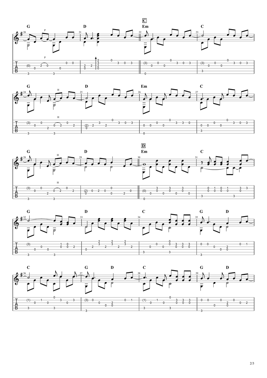 Monsters Guitar Tablature scores gallery preview page 2