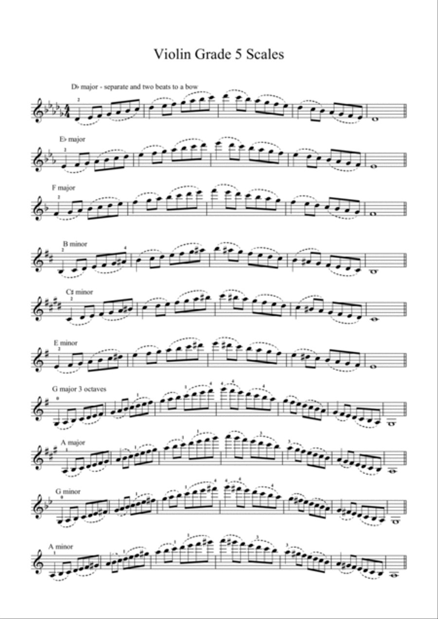 Grade 5 Violin Scales image number null