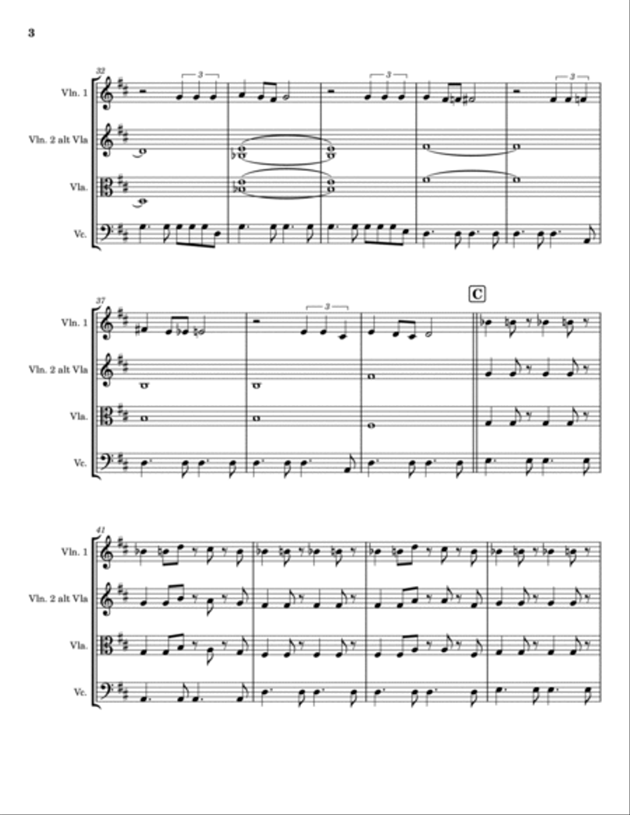 Can't Take My Eyes Off Of You String Trio scores gallery preview page 3