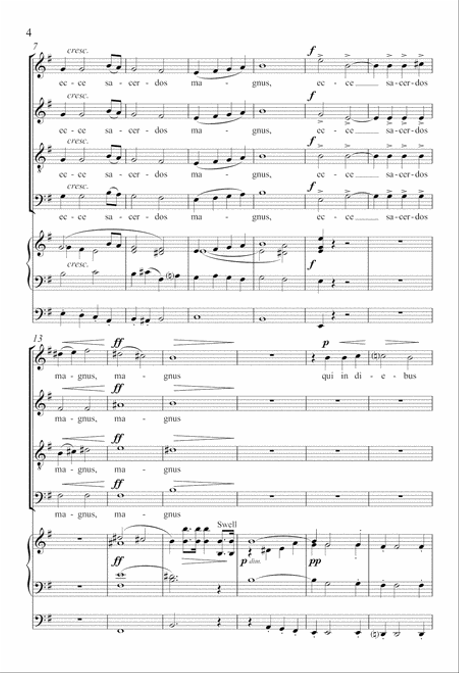 Ecce sacerdos magnus 4-Part scores gallery preview page 4
