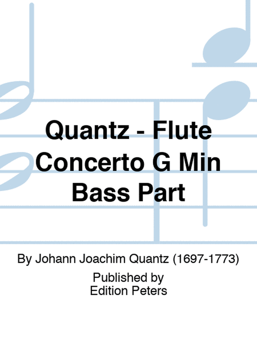 Quantz - Flute Concerto G Min Bass Part