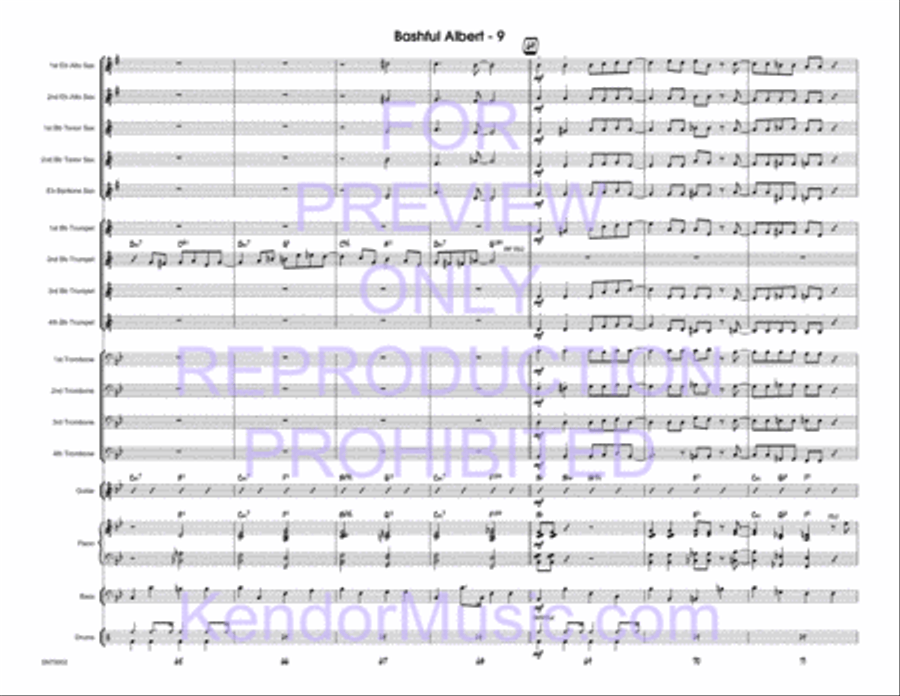 Bashful Albert Bashful Albert Jazz Ensemble scores gallery preview page 10