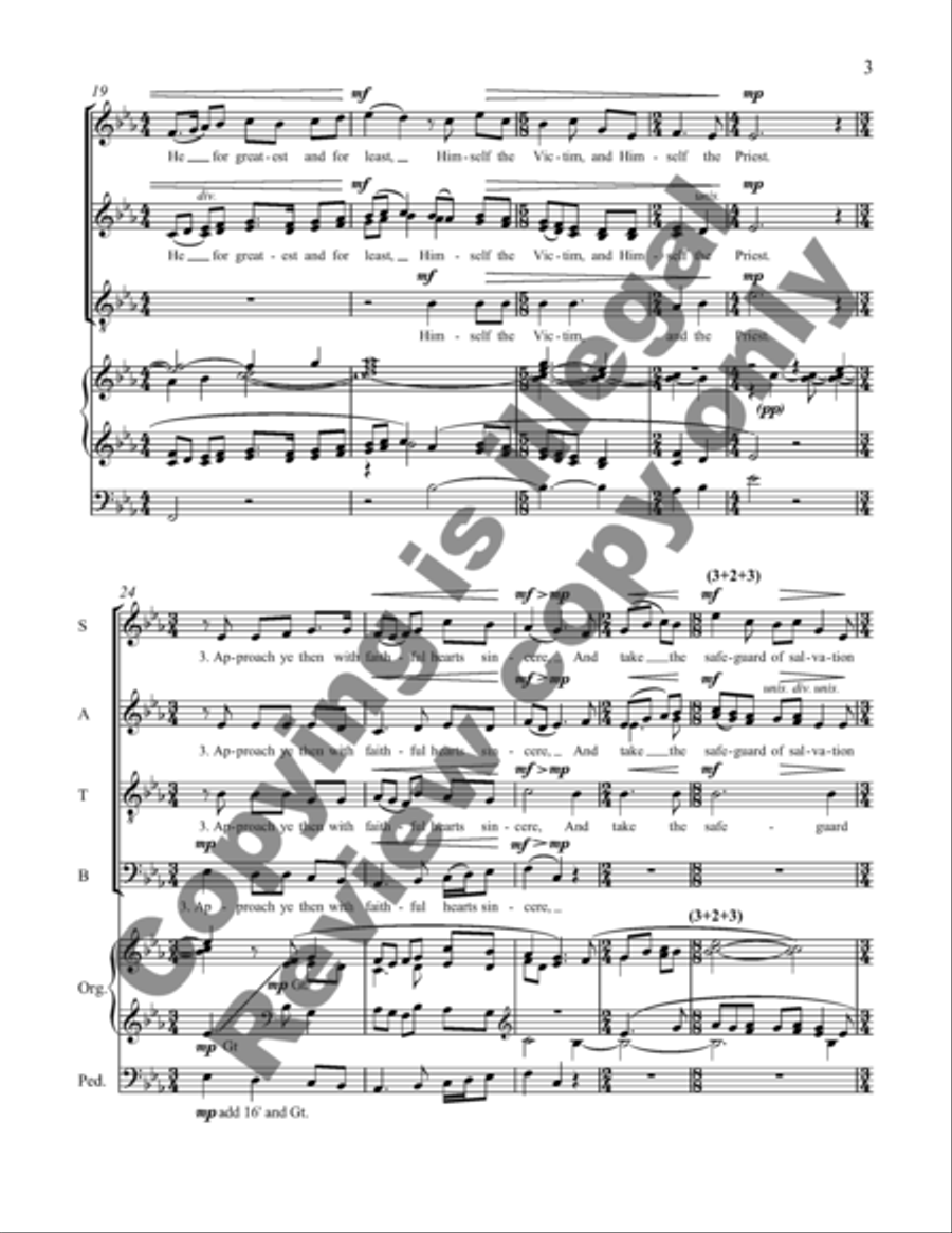 Draw nigh and take the Body of the Lord 4-Part scores gallery preview page 8