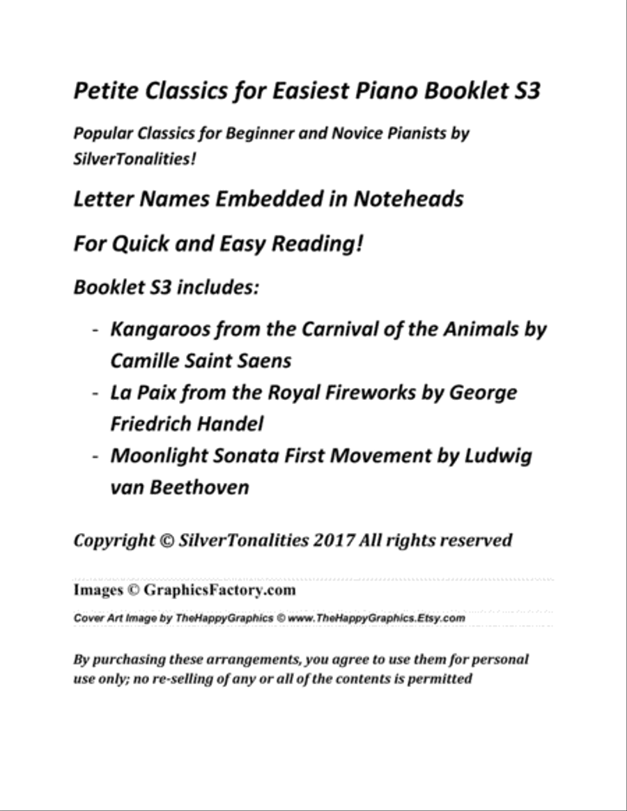 Petite Classics for Easiest Piano Booklet S3 Easy Piano scores gallery preview page 2
