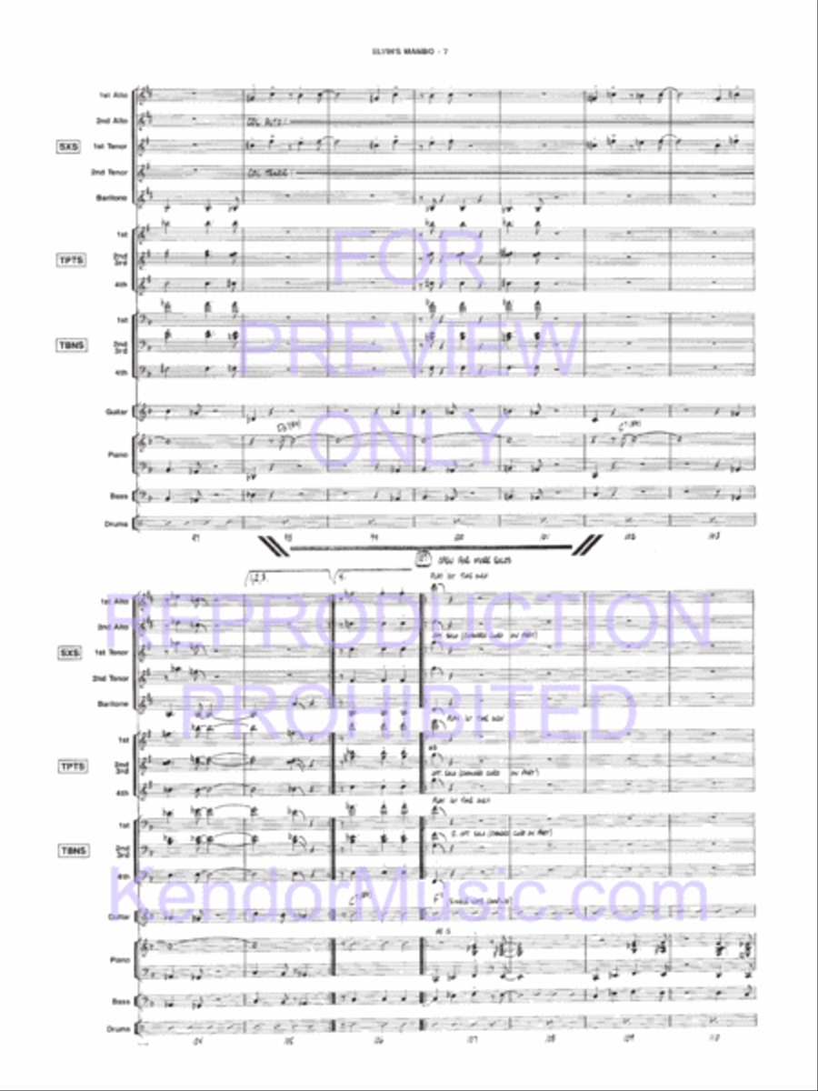 Elvin's Mambo Jazz Ensemble scores gallery preview page 8