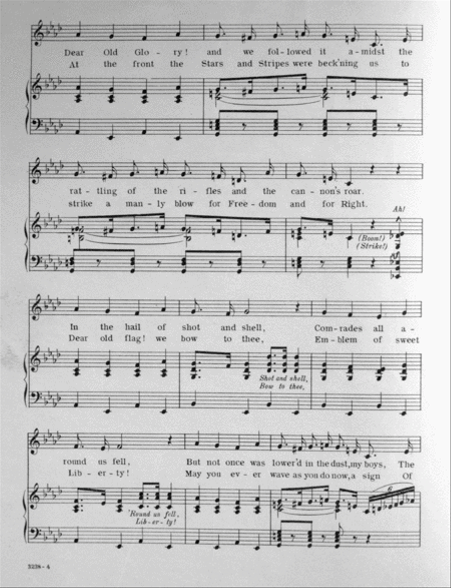 The Old Flag Never Touched the Ground. A Stirring American Song Voice scores gallery preview page 3