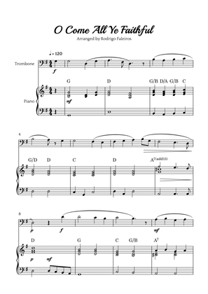 O Come All Ye Faithful (for trombone and piano accompaniment)