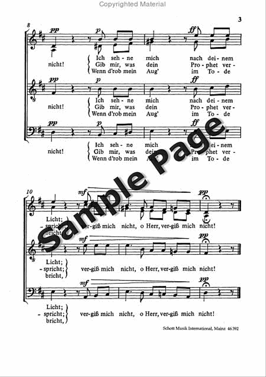 Vergiss Mich Nicht 4-Part scores gallery preview page 4