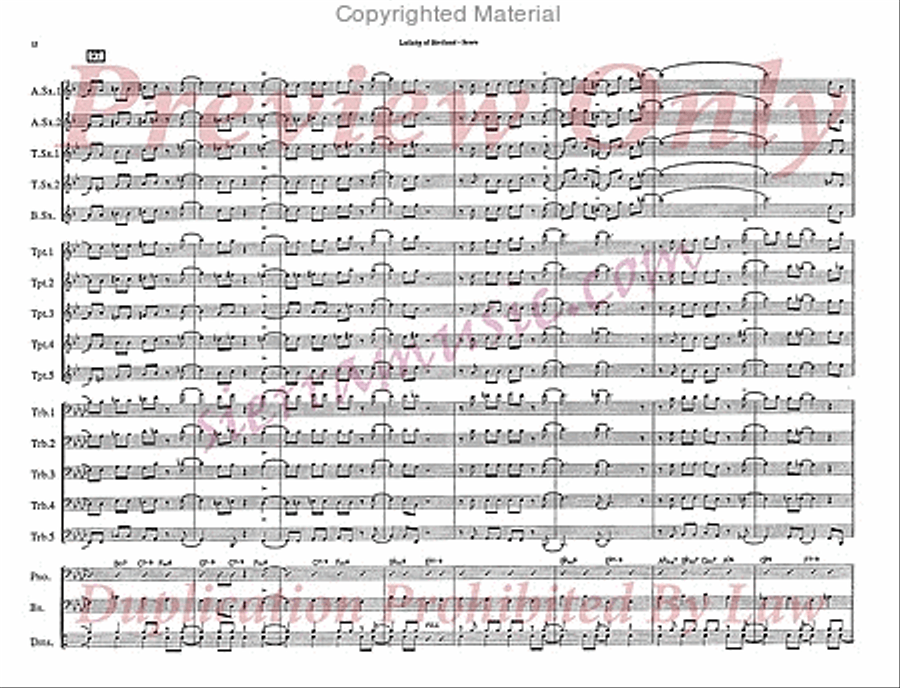 Lullaby Of Birdland Jazz Ensemble scores gallery preview page 13