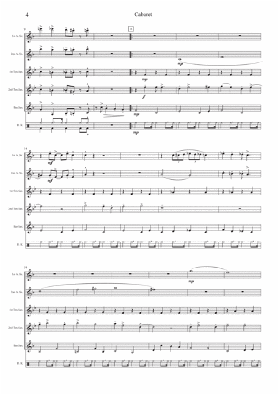 Cabaret Woodwind Quintet scores gallery preview page 4