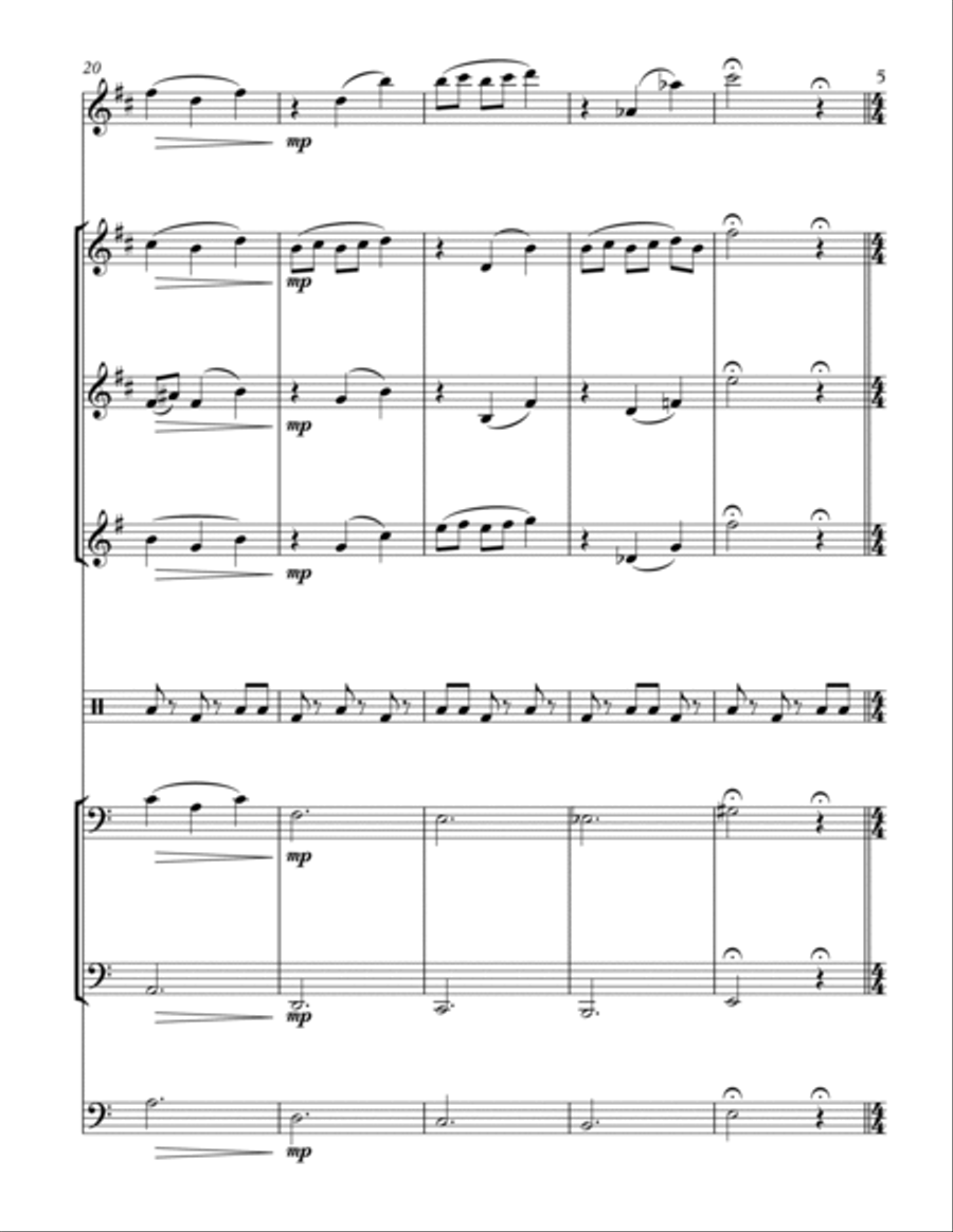Another Day Of Sun Brass Ensemble scores gallery preview page 5