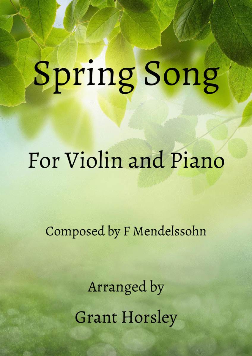 "Spring Song" Mendelssohn- Violin and Piano- Early Intermediate image number null