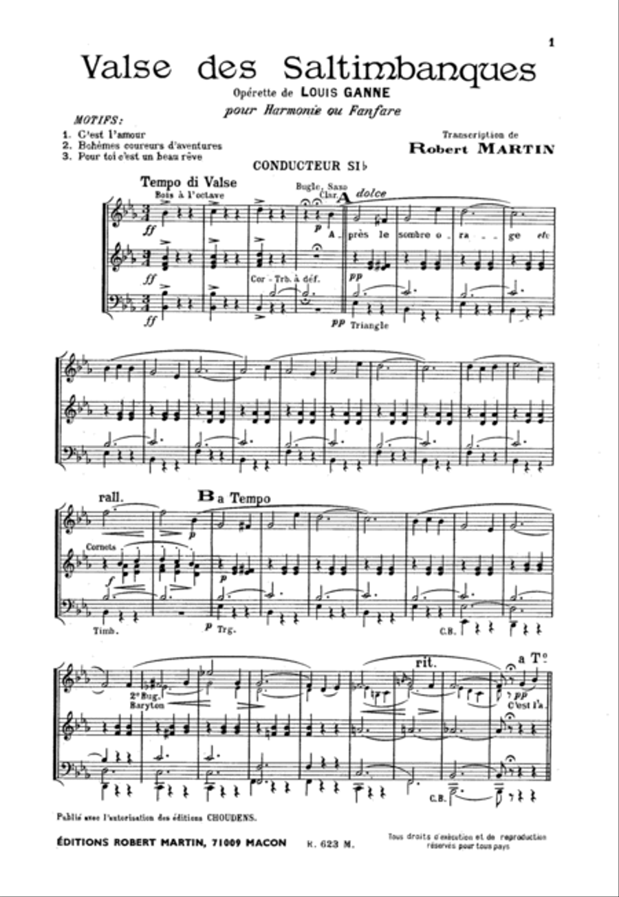 Saltimbanques (Valse) Concert Band scores gallery preview page 2