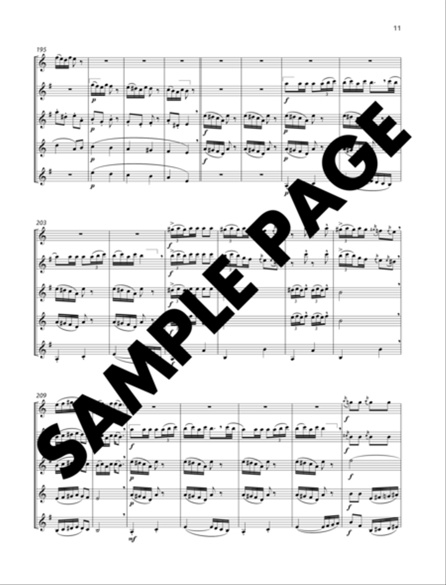 Turkish Dance Melodies Turkish Dance Melodies Saxophone Quintet scores gallery preview page 10