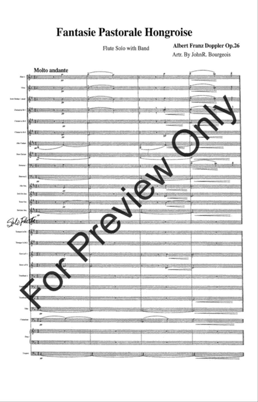 Fantasie Pastoral Hongroise (Score) Concert Band scores gallery preview page 4