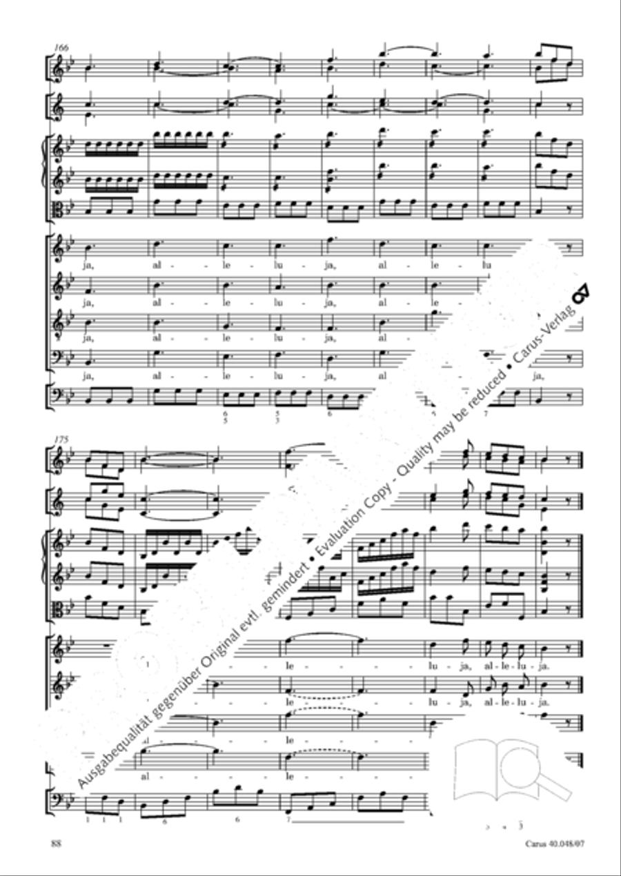 Regina coeli in B-Flat Major, K. 127 4-Part scores gallery preview page 89