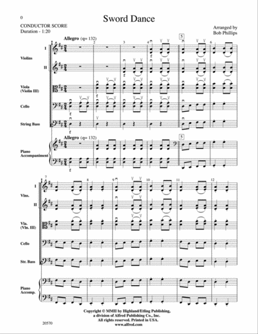 Sword Dance String Orchestra scores gallery preview page 2