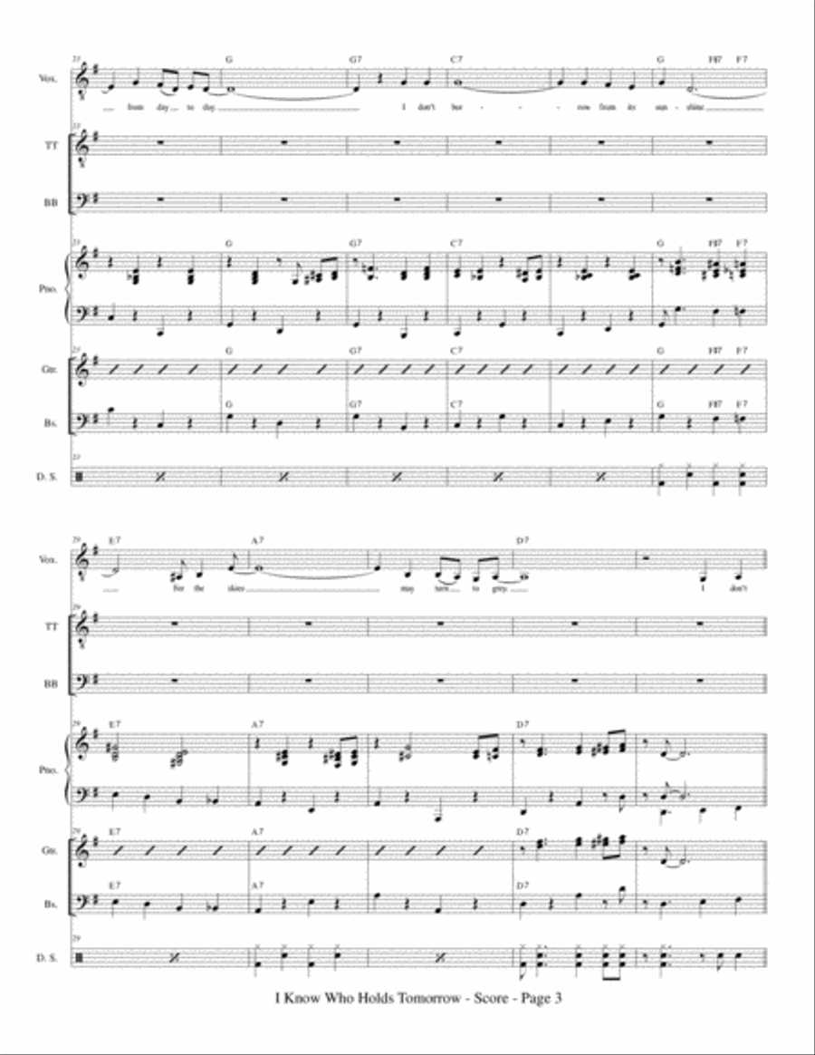 I Know Who Holds Tomorrow A Cappella scores gallery preview page 5