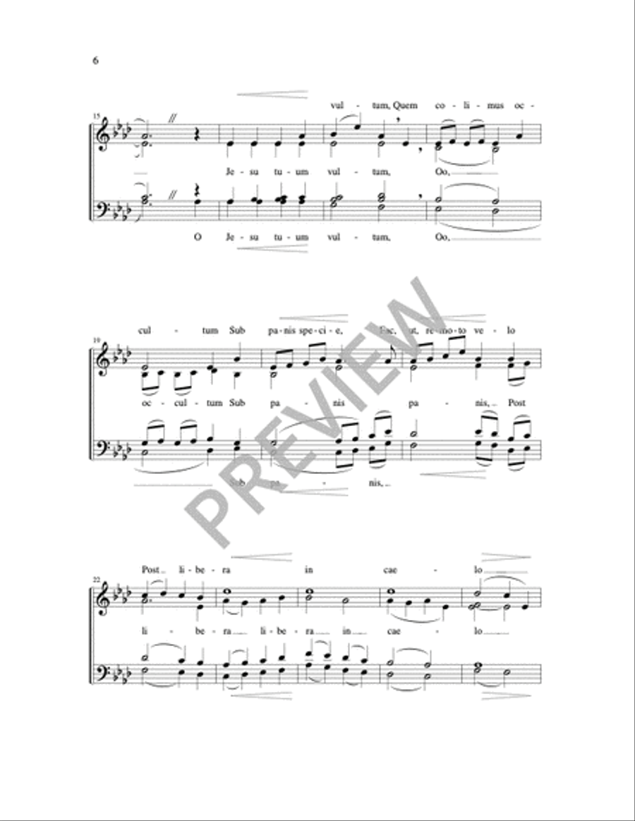 Three Motets on the Blessed Sacrament 4-Part scores gallery preview page 6