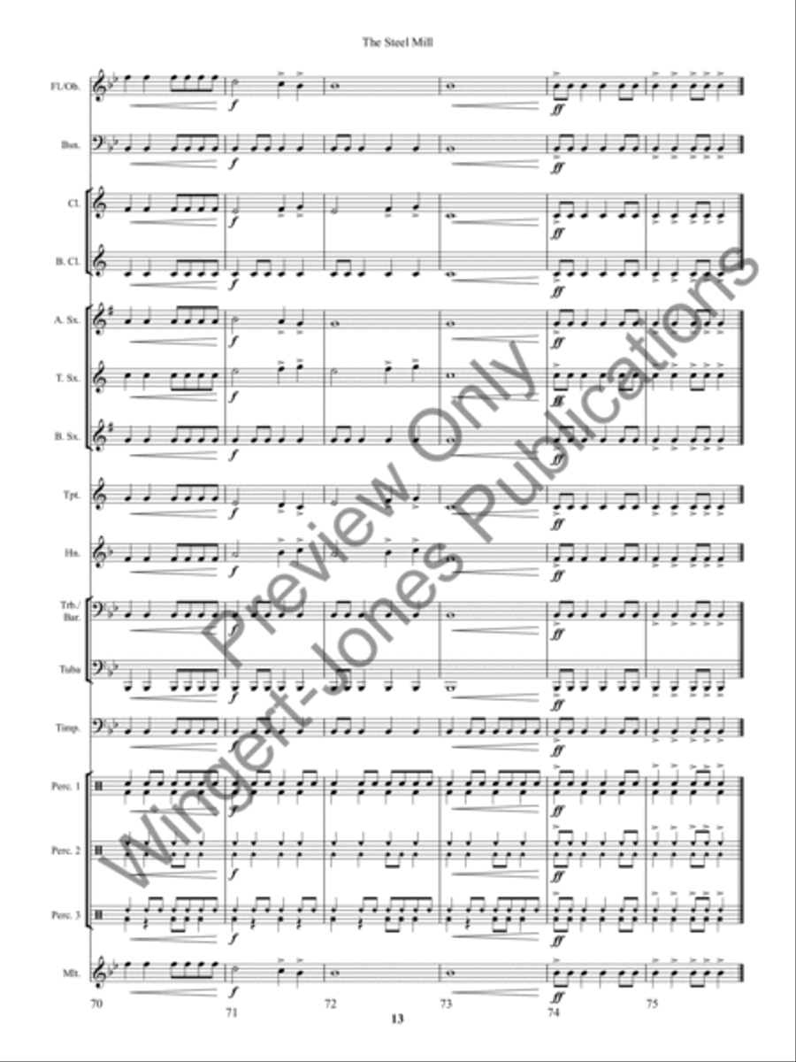 The Steel Mill The Steel Mill Concert Band scores gallery preview page 16
