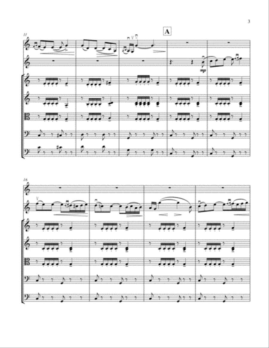 Romanza Andaluza, Op. 22, No. 1 for TWO Solo Violins and String Orchestra String Orchestra scores gallery preview page 3